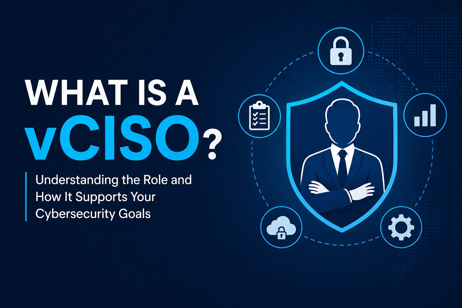 vCISO cybersecurity professional overseeing security strategy and compliance programs